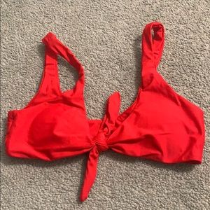 bikini top with a tie.
